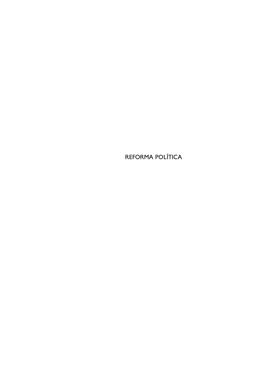 Reforma política