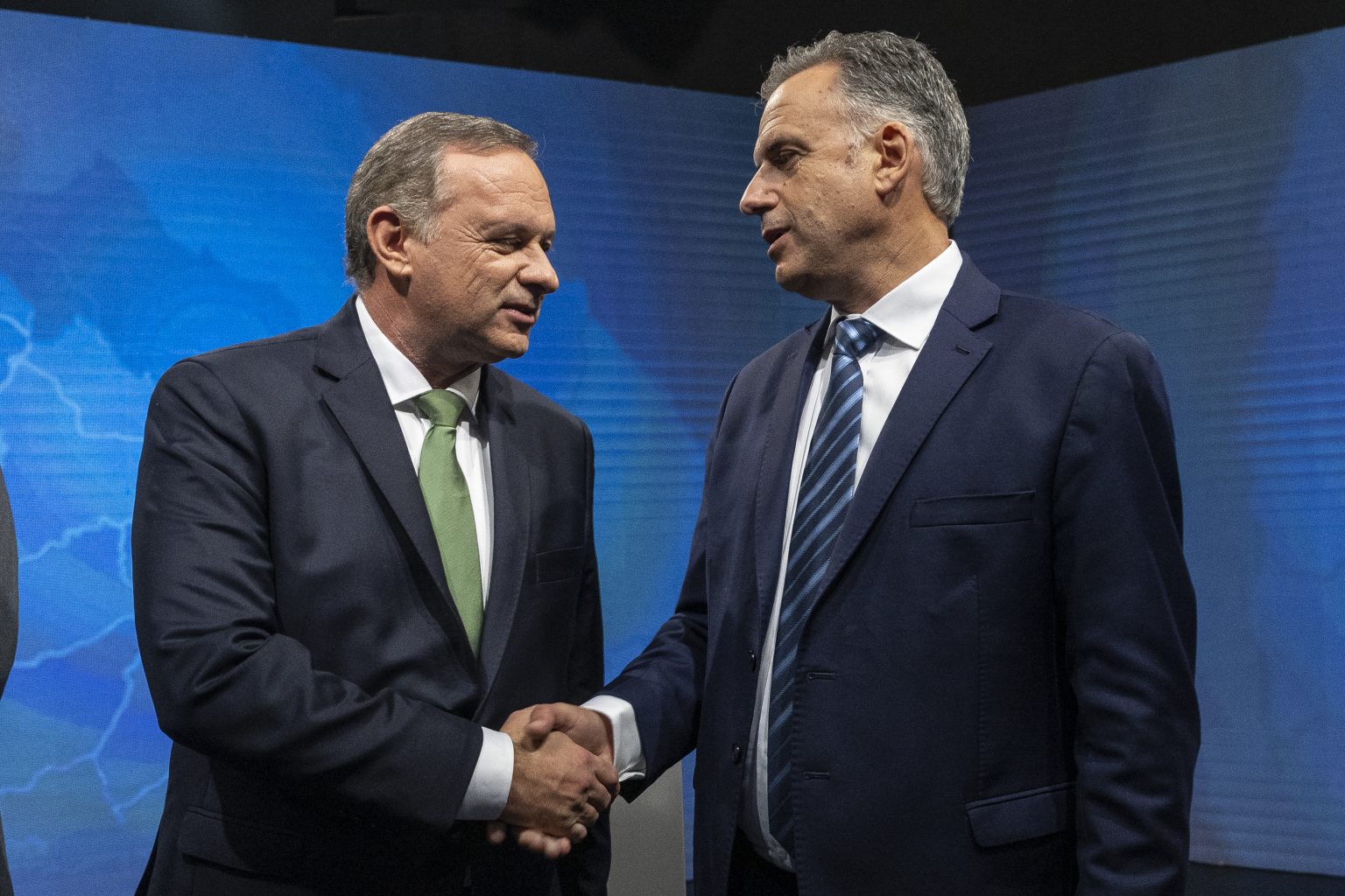 Álvaro Delgado y Yamandú Orsi